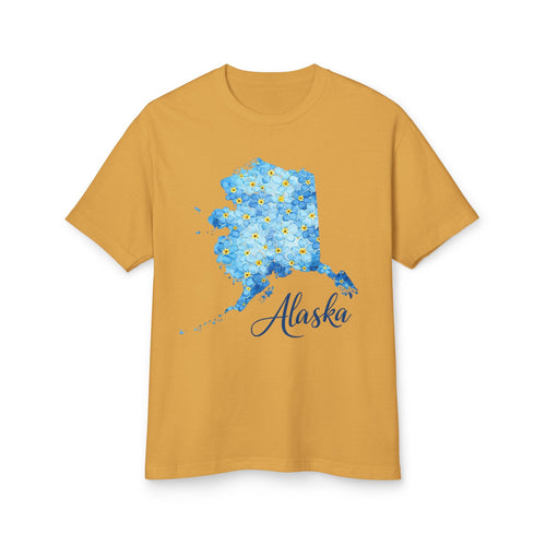 Alaska Forget-Me-Not Tee — Floral State Pride Cotton T-Shirt