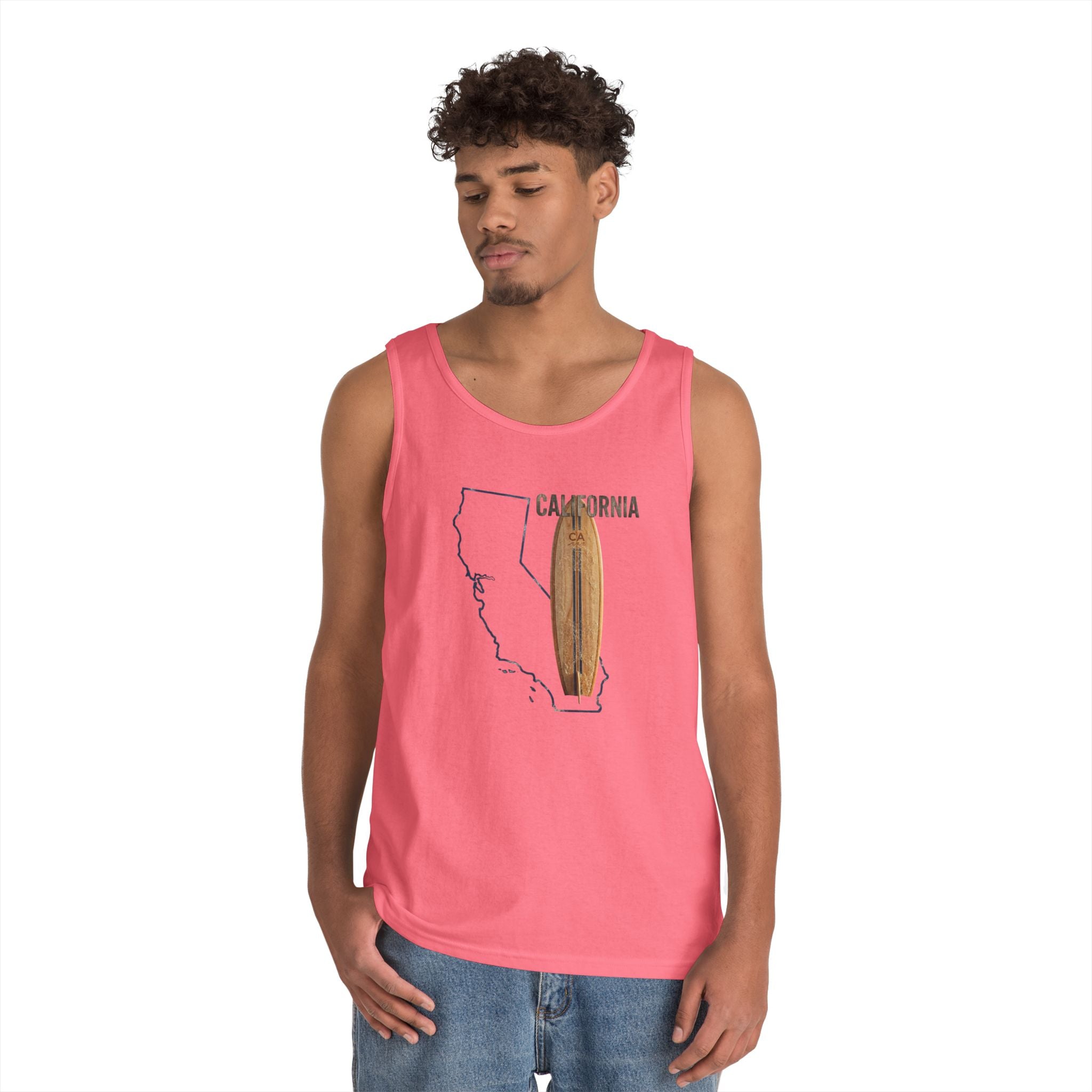 California Men's Coastal Cotton Tank Top – Lightweight, Breathable, Classic Fit Summer Essential